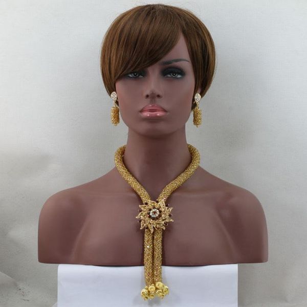 earrings & necklace champagne bridal african jewelry beads set handmade hx204, Silver
earrings & necklace champagne bridal african jewelry beads set handmade hx204, Silver