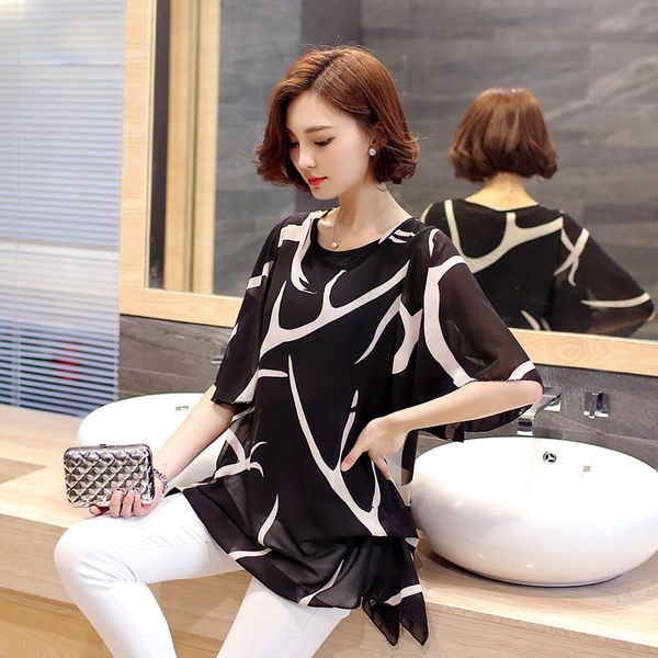 new 2021 summer short sleeve womens clothing fashion plus size 5xl chiffon women blouse shirt loose woemns blusas 60a 30, White
new 2021 summer short sleeve womens clothing fashion plus size 5xl chiffon women blouse shirt loose woemns blusas 60a 30, White
