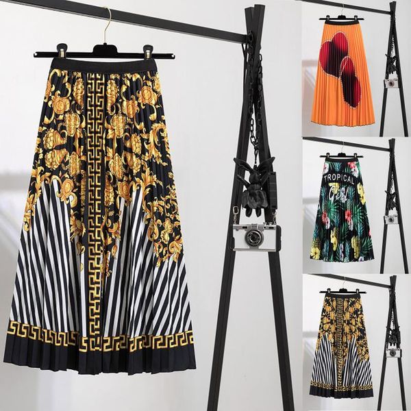 skirts pleated skirt women print elastic waist large hem maxi summer fashion casual ladies mid length a-line 2021, Black
skirts pleated skirt women print elastic waist large hem maxi summer fashion casual ladies mid length a-line 2021, Black