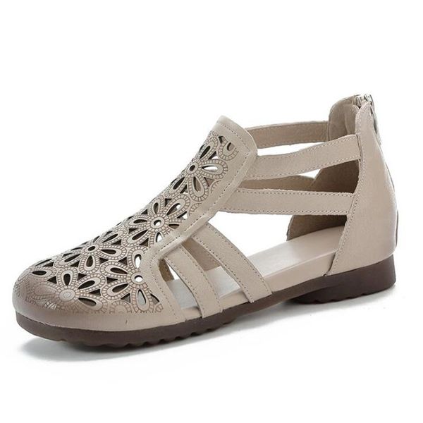 sandals hollow genuine leather breathable soft flat summer women shoes woman casual solid zipper strap ladies, Black
sandals hollow genuine leather breathable soft flat summer women shoes woman casual solid zipper strap ladies, Black