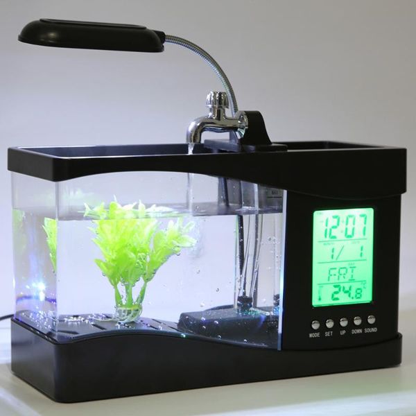 aquariums originality usb deskmini fish tank aquarium lcd timer clock with led lamp light
aquariums originality usb deskmini fish tank aquarium lcd timer clock with led lamp light