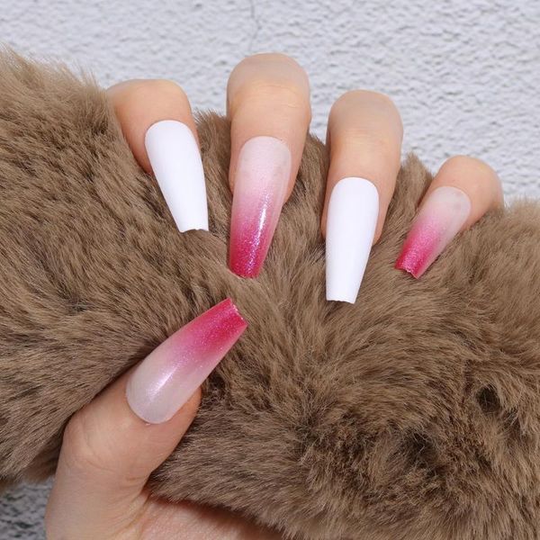 false nails 24 pcs gradient long ballerina coffin shape uv shiny extra full wrap solid color colorful manicure, Red;gold
false nails 24 pcs gradient long ballerina coffin shape uv shiny extra full wrap solid color colorful manicure, Red;gold