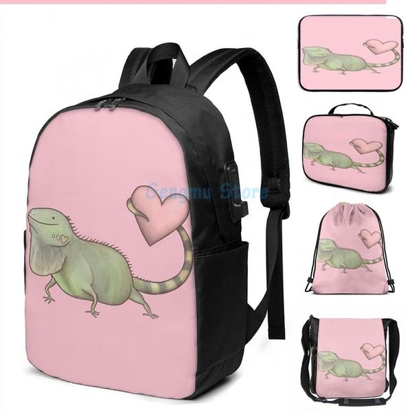 funny graphic print iguana love you usb charge backpack men school bags women bag travel laptop
funny graphic print iguana love you usb charge backpack men school bags women bag travel laptop
