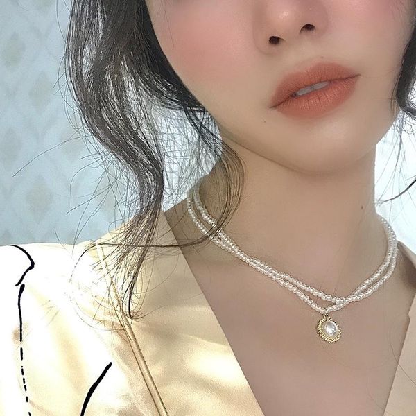 pendant necklaces the elegant double pearl necklace geometric ellipse chain wholesale party dresses short paragraph clavicle female, Silver
pendant necklaces the elegant double pearl necklace geometric ellipse chain wholesale party dresses short paragraph clavicle female, Silver