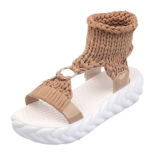 sandals women gladiator flat wool shoes summer solid platform ladies thick-bottomed knitting sandalias zapatosa228, Black
sandals women gladiator flat wool shoes summer solid platform ladies thick-bottomed knitting sandalias zapatosa228, Black