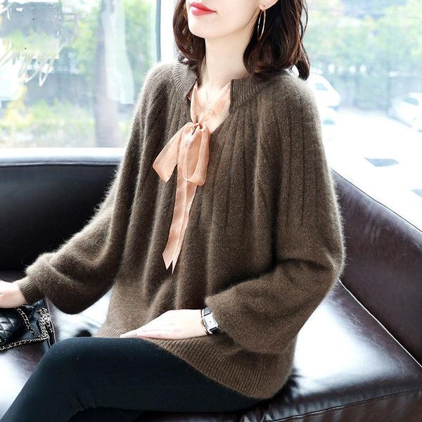 women's sweaters round neck lace-up sweater women 2021 winter long-sleeved loose was thin shirt fashion bottoming, White;black
women's sweaters round neck lace-up sweater women 2021 winter long-sleeved loose was thin shirt fashion bottoming, White;black