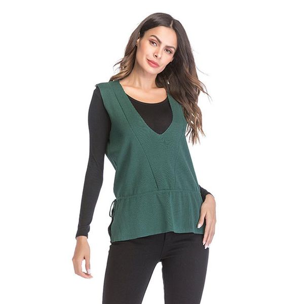 women's sweaters cotton polyester knitted vest women v-neck sleeveless tie loose sweater female autumn causal tricot solid gray green b, White;black
women's sweaters cotton polyester knitted vest women v-neck sleeveless tie loose sweater female autumn causal tricot solid gray green b, White;black