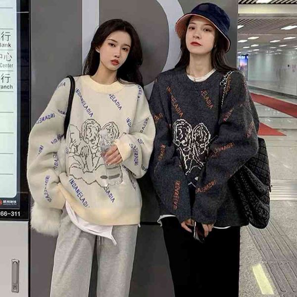 women's hoodies & sweatshirts autumn winter funny cartoon letter pattern sweater korean o neck long sleeve knitted pullover vintage war, Black
women's hoodies & sweatshirts autumn winter funny cartoon letter pattern sweater korean o neck long sleeve knitted pullover vintage war, Black
