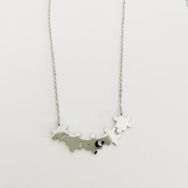 chains puzzle series necklace stainless steel glossy material female classic elements geometric pattern gift friend first choice, Silver
chains puzzle series necklace stainless steel glossy material female classic elements geometric pattern gift friend first choice, Silver