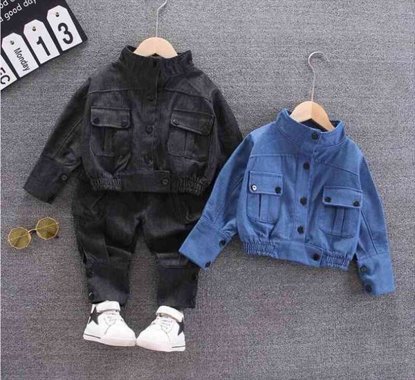 children fashion outfits spring autumn baby boy clothes suit cotton denim jacket jeans 2pcs set toddler costume kids tracksuits, White
children fashion outfits spring autumn baby boy clothes suit cotton denim jacket jeans 2pcs set toddler costume kids tracksuits, White