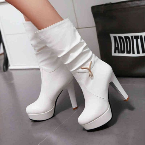 dress shoes autumn winter mid-calf boots women fashion white pink ladies casual high heels platform for bktp, Black
dress shoes autumn winter mid-calf boots women fashion white pink ladies casual high heels platform for bktp, Black