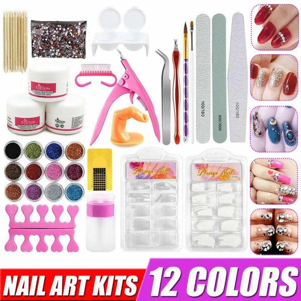 nail art kits full manicure set pro acrylic kit liquid glue glitter powder tips tool
nail art kits full manicure set pro acrylic kit liquid glue glitter powder tips tool