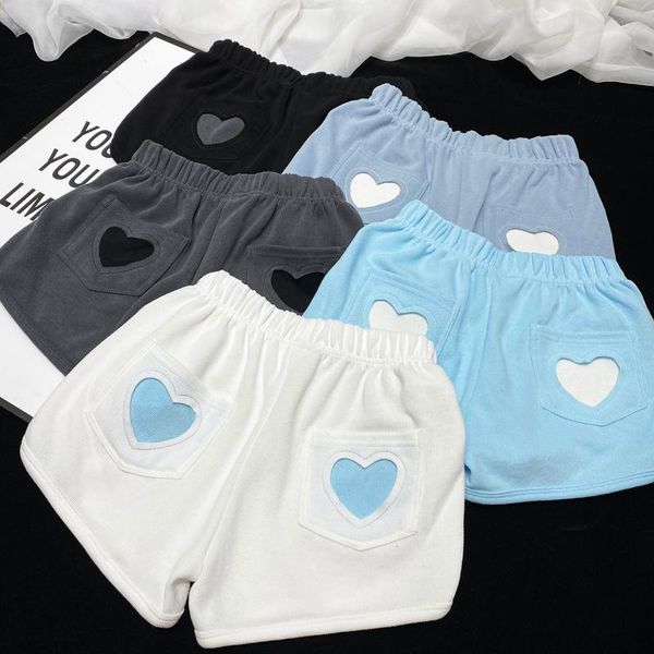 women's shorts casual sweat for women summer elastic high waist with pockets love embroidered jogger sport lolita clothing female, White;black
women's shorts casual sweat for women summer elastic high waist with pockets love embroidered jogger sport lolita clothing female, White;black