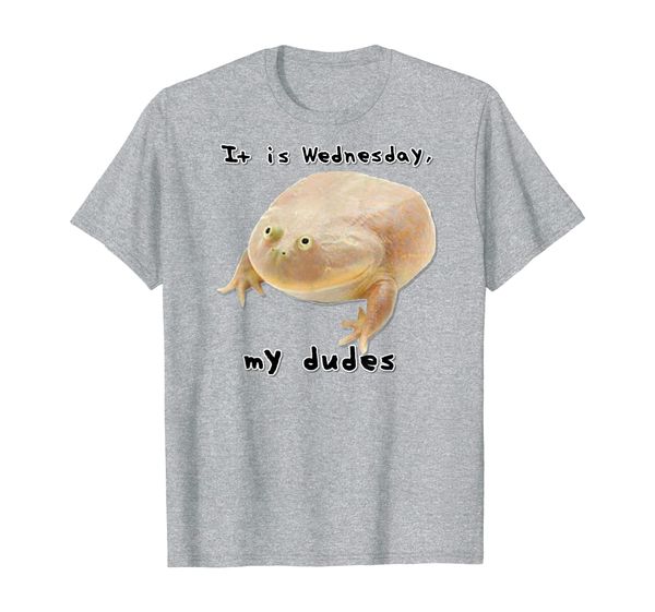 it is wednesday my dudes funny classic frog meme original t-shirt, White;black
it is wednesday my dudes funny classic frog meme original t-shirt, White;black