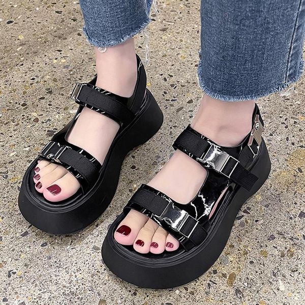 sandals personality platform 5.5cm high women fashion buckle design sandy beach outdoor non-slip leisure woman shoes, Black
sandals personality platform 5.5cm high women fashion buckle design sandy beach outdoor non-slip leisure woman shoes, Black