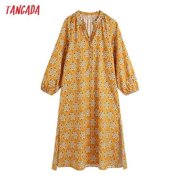 tangada summer women french style oversized vintage print dress long sleeve ladies midi dress vestidos be900 210609, Black;gray
tangada summer women french style oversized vintage print dress long sleeve ladies midi dress vestidos be900 210609, Black;gray