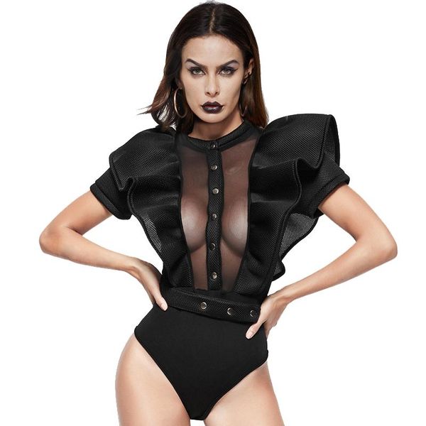 women summer beach skinny bodysuits casual rivet see-through falbala patchwork playsuits 2021 club basic bodysuit women's jumpsuits & r, Black;white
women summer beach skinny bodysuits casual rivet see-through falbala patchwork playsuits 2021 club basic bodysuit women's jumpsuits & r, Black;white