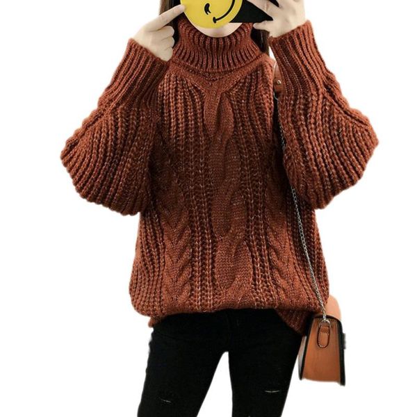 women's sweaters turtleneck thick long sleeve solid color autumn winter female fashion casual jumper basic soft knitted, White;black
women's sweaters turtleneck thick long sleeve solid color autumn winter female fashion casual jumper basic soft knitted, White;black