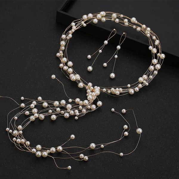 hair clips & barrettes bridal faux pearl headband earrings set wedding accessories garland maea99, Golden;silver
hair clips & barrettes bridal faux pearl headband earrings set wedding accessories garland maea99, Golden;silver