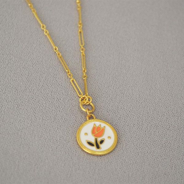 pendant necklaces female necklace enamel tulip flowers aesthetic vintage 2021 golden fashion jewelry women's neck chain gift accessorie, Silver
pendant necklaces female necklace enamel tulip flowers aesthetic vintage 2021 golden fashion jewelry women's neck chain gift accessorie, Silver