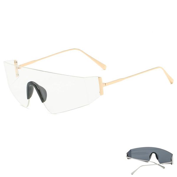 sunglasses rimless one piece trendy anti-glare sun glasses for outdoor driving, White;black
sunglasses rimless one piece trendy anti-glare sun glasses for outdoor driving, White;black