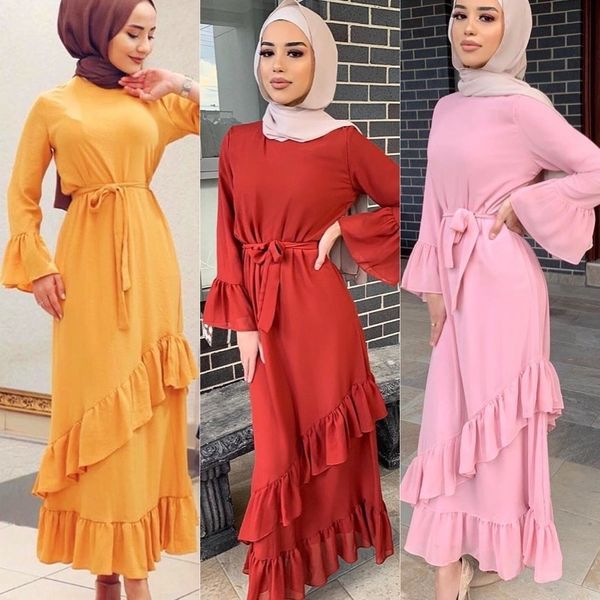 ramadan eid muslim dress women abaya turkey hijab abaya vestidos ruffles lace-up kaftan islamic clothing mujer musulman de mode, Red
ramadan eid muslim dress women abaya turkey hijab abaya vestidos ruffles lace-up kaftan islamic clothing mujer musulman de mode, Red