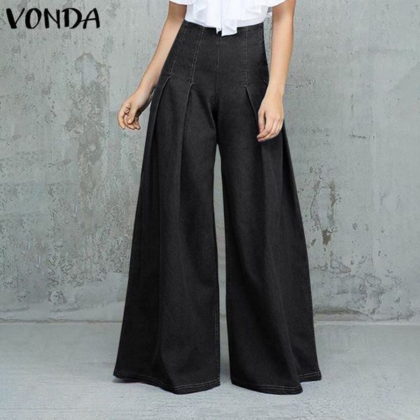 capris women high waist wide leg casual solid color flared pants elegant trousers 2021 vonda femme palazzo pantalon s-5xl, Black;white
capris women high waist wide leg casual solid color flared pants elegant trousers 2021 vonda femme palazzo pantalon s-5xl, Black;white