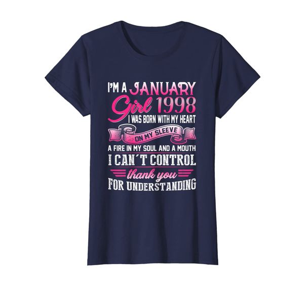 Womens I'm A January Girls 1998 22Thbirthday Gift 22 Years Old T-Shirt, Mainly pictures
Womens I'm A January Girls 1998 22Thbirthday Gift 22 Years Old T-Shirt, Mainly pictures