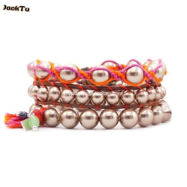 tennis promotional jewelry pearl leather bracelet for woman set friendship, Golden;silver
tennis promotional jewelry pearl leather bracelet for woman set friendship, Golden;silver