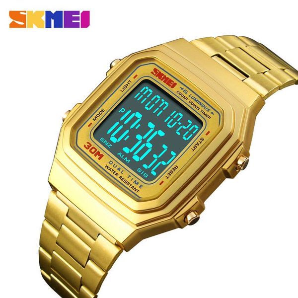 wristwatches skmei men fashion outdoor digital sports watches countdown alloy strap dual time luminous wristwatch saat 1337 relogio masculin, Slivery;brown
wristwatches skmei men fashion outdoor digital sports watches countdown alloy strap dual time luminous wristwatch saat 1337 relogio masculin, Slivery;brown