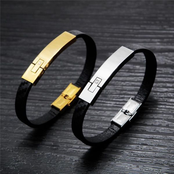 stainless steel pu leather silver gold color bangle bracelet simple fashion trendy bracelets jewelry gift men link, chain, Black
stainless steel pu leather silver gold color bangle bracelet simple fashion trendy bracelets jewelry gift men link, chain, Black