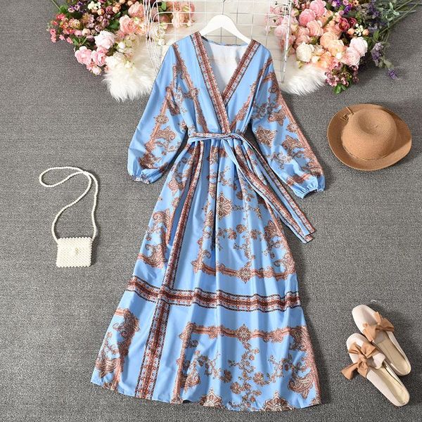 casual dresses ftlzz spring autumn women vintage print v-neck bandage female elegant puff long sleeve high waist a-line midi dress, Black;gray
casual dresses ftlzz spring autumn women vintage print v-neck bandage female elegant puff long sleeve high waist a-line midi dress, Black;gray