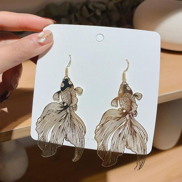 dangle & chandelier fashion koi earrings personality metal piece pendant hollow big for women gift jewelry fish 2021, Silver
dangle & chandelier fashion koi earrings personality metal piece pendant hollow big for women gift jewelry fish 2021, Silver