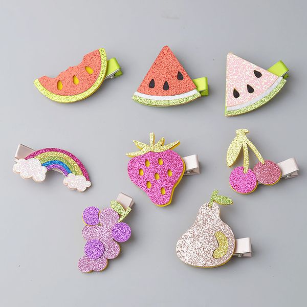Children Glitter Fruit Pattern Hair Clips Hair Ornament Headwear Barrettes Dessert Hairpin New Cute Girl Hair Accessories
Children Glitter Fruit Pattern Hair Clips Hair Ornament Headwear Barrettes Dessert Hairpin New Cute Girl Hair Accessories