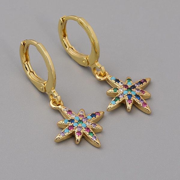 hoop & huggie fashion colorful star earrings women pave cz gold color dainty drop dangle for jewelry gift, Golden;silver
hoop & huggie fashion colorful star earrings women pave cz gold color dainty drop dangle for jewelry gift, Golden;silver