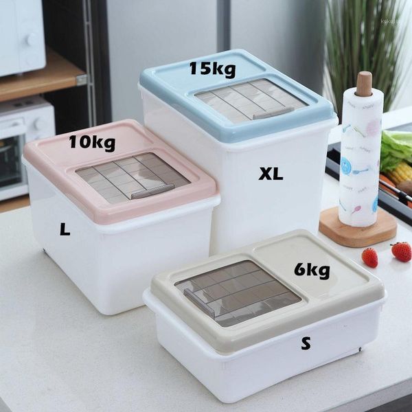 storage bottles & jars 6kg/10kg plastic grain rice container sealed insect-proof moistureproof bucket box with wheels for easy moving
storage bottles & jars 6kg/10kg plastic grain rice container sealed insect-proof moistureproof bucket box with wheels for easy moving