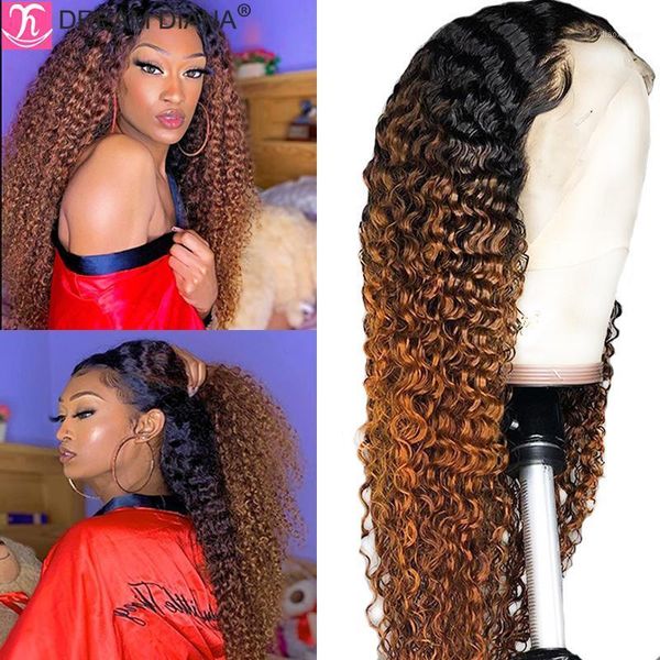 dreamdiana remy ombre curly hair wigs t part brazilian water wave lace wig 100% human 4x4 closure1, Black;brown
dreamdiana remy ombre curly hair wigs t part brazilian water wave lace wig 100% human 4x4 closure1, Black;brown