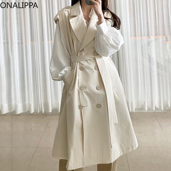 women's jackets onalippa sleeveless windbreaker vest female french elegant temperament lapel double-breasted tie waist design mid-lengt, Black;brown
women's jackets onalippa sleeveless windbreaker vest female french elegant temperament lapel double-breasted tie waist design mid-lengt, Black;brown