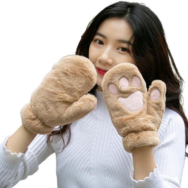 five fingers gloves fluffy cat claw mittens plush animal winter cartoon full finger halloween cosplay costume accessories, Blue;gray
five fingers gloves fluffy cat claw mittens plush animal winter cartoon full finger halloween cosplay costume accessories, Blue;gray