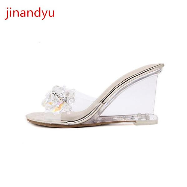 size 34-43 womens wedge heels woman slippers summer open toe sandals for women shoes high heel sandalias transparentes mujer dress, Black
size 34-43 womens wedge heels woman slippers summer open toe sandals for women shoes high heel sandalias transparentes mujer dress, Black