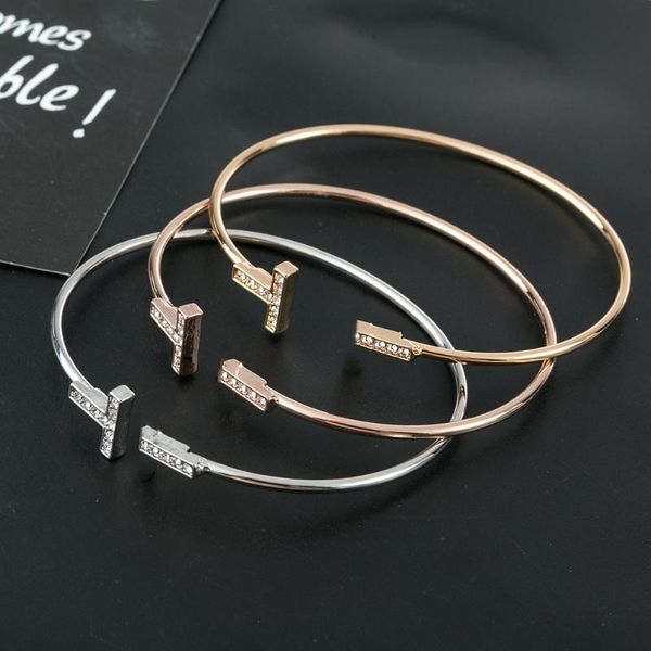 bangle double t-shaped couple bracelet simple elastic opening adjustable ladies alloy gift, Black
bangle double t-shaped couple bracelet simple elastic opening adjustable ladies alloy gift, Black