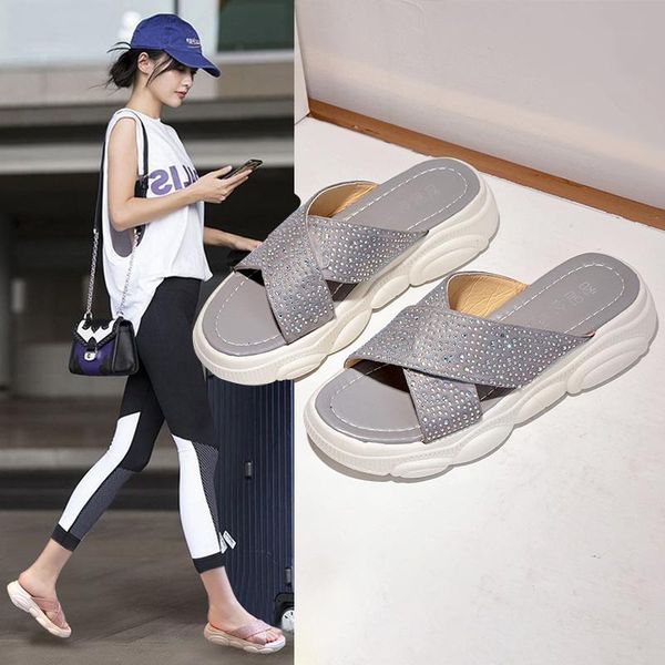 slippers 2021 fashion women outside flat med heels with bling sleeve casual handmade woman open toe flip flops, Black
slippers 2021 fashion women outside flat med heels with bling sleeve casual handmade woman open toe flip flops, Black