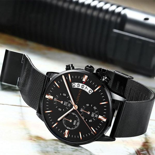 wristwatches luxury luminous watches men stainless steel mesh calendar quartz wristwatch fashion classic business mens watch relogio feminin, Slivery;brown
wristwatches luxury luminous watches men stainless steel mesh calendar quartz wristwatch fashion classic business mens watch relogio feminin, Slivery;brown