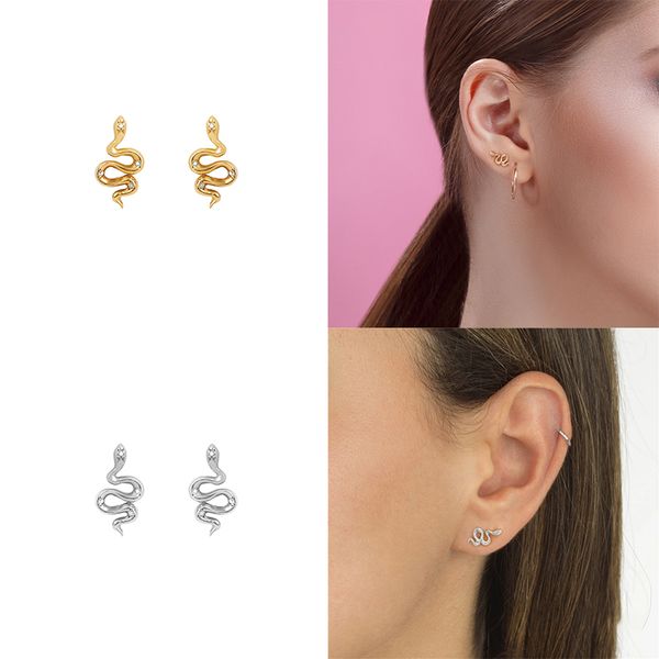 roxi 925 sterling silver personality snake-shaped stud earrings for women fine jewelry piercings earings pendientes party gifts, Golden;silver
roxi 925 sterling silver personality snake-shaped stud earrings for women fine jewelry piercings earings pendientes party gifts, Golden;silver