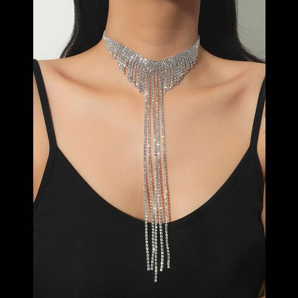 chokers mogaku full crystal tassels choker necklaces for women stunning shiny rhinestone necklace bride wedding party banquet jewelry, Golden;silver
chokers mogaku full crystal tassels choker necklaces for women stunning shiny rhinestone necklace bride wedding party banquet jewelry, Golden;silver