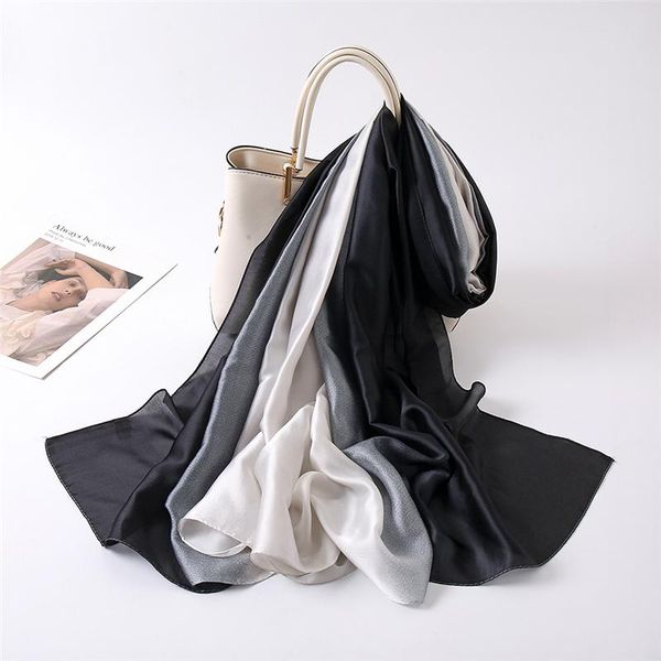 scarves 2021 summer gradient ombre silk scarf for ladies fashion long soft women shawls and wraps pashmina, Blue;gray
scarves 2021 summer gradient ombre silk scarf for ladies fashion long soft women shawls and wraps pashmina, Blue;gray