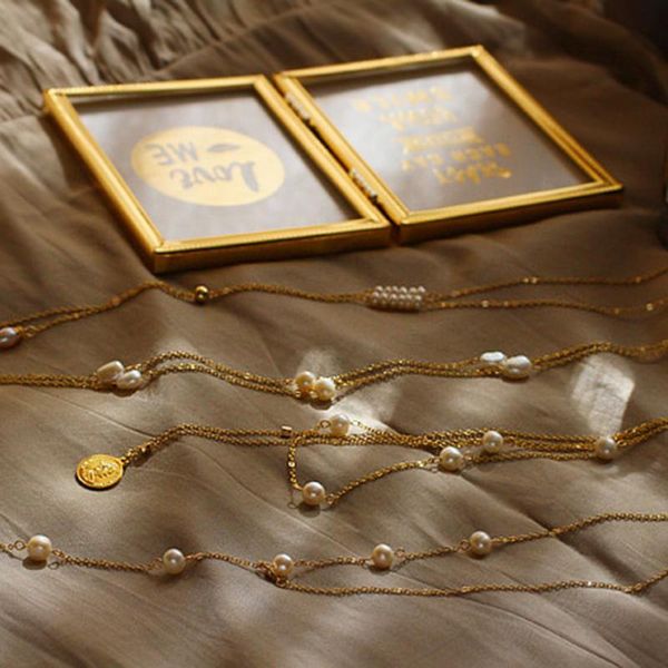 chains funopen store women's baroque pearl aluminium alloy double layer long necklace for party anniversary and wedding, Silver
chains funopen store women's baroque pearl aluminium alloy double layer long necklace for party anniversary and wedding, Silver