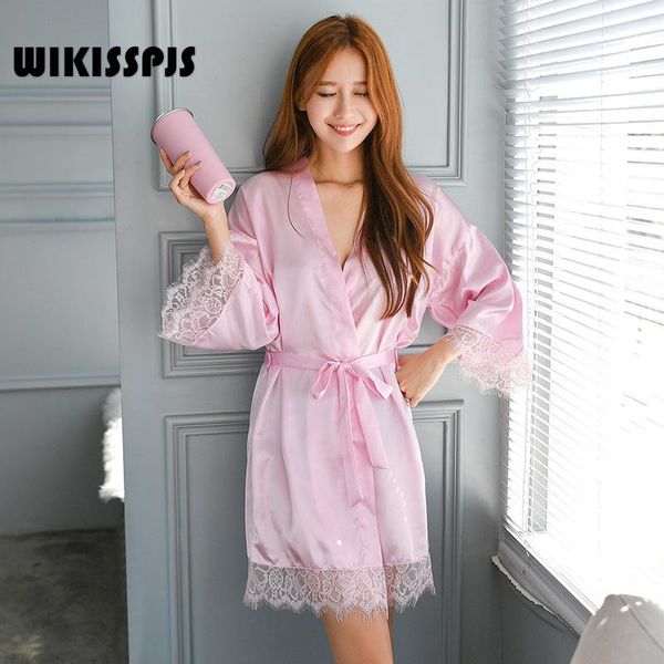 women's sleepwear wikisspjs silk like nightgown lace cardigan kimono robe robes for women night gown pajamas, Black;red
women's sleepwear wikisspjs silk like nightgown lace cardigan kimono robe robes for women night gown pajamas, Black;red