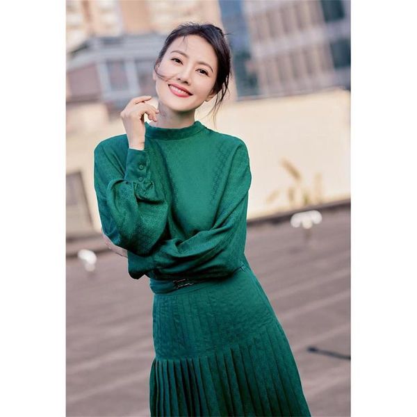 casual dresses women dress spring summer runway stand collar long sleeves print pleated elegant vestidos np1490mf, Black;gray
casual dresses women dress spring summer runway stand collar long sleeves print pleated elegant vestidos np1490mf, Black;gray