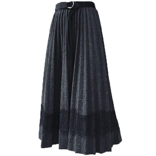 skirts 2021 autumn arrival lace stitching large pendulum vintage skirt faldas largas elegantes woolen pleated, Black
skirts 2021 autumn arrival lace stitching large pendulum vintage skirt faldas largas elegantes woolen pleated, Black